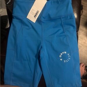 7 Days Active USA Kids Blue Bike Shorts (7) Kids NWT orig $100 Now $25